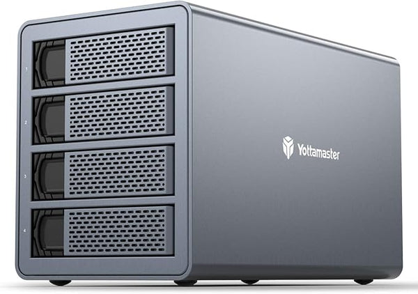 Yottamaster 4 Bay Professional External Hard Drive Enclosure FS4C3 USB C NEW