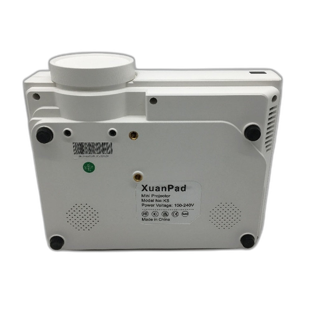 XuanPad LCD Projector K8 1080p HD Mini Home Theater Video Projector White