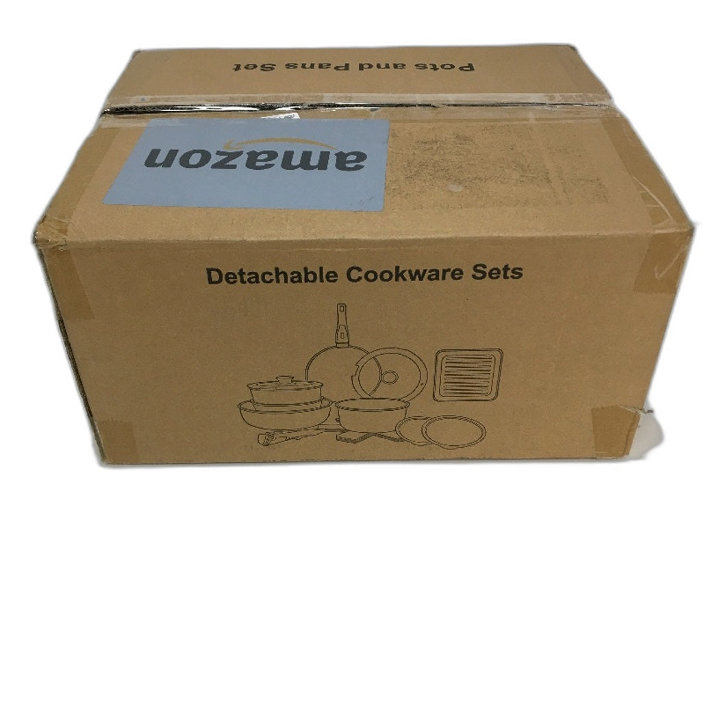 20 Pieces Pots And Pans Detachable Cookware Set Safe Nonstick Cookware NEW