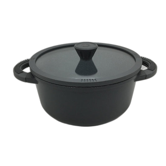 Crofton Die Cast Aluminium Pot 24cm 4,2L Heat Insulating Silicone Handles NEW