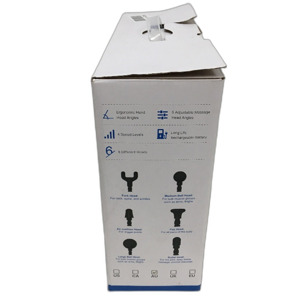 Renpho RF GM169 Massage Gun Handheld Deep Tissue Massager 6 Attachments NEW