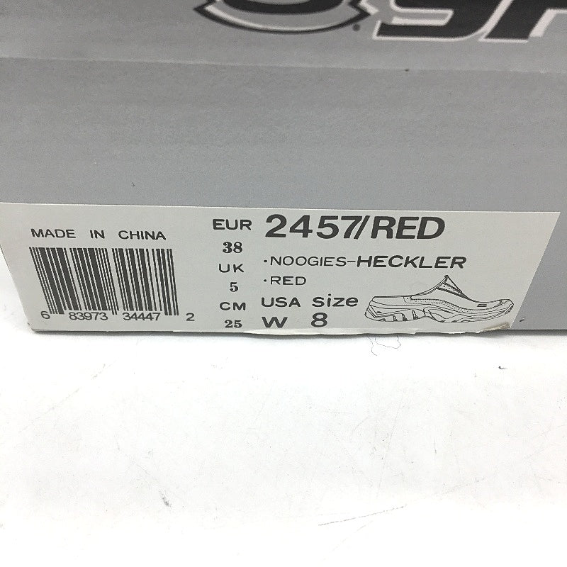 Skechers Sport Red Noogies Heckler Slider Sneakers Ladies Size EUR 38 US 8 DEMO