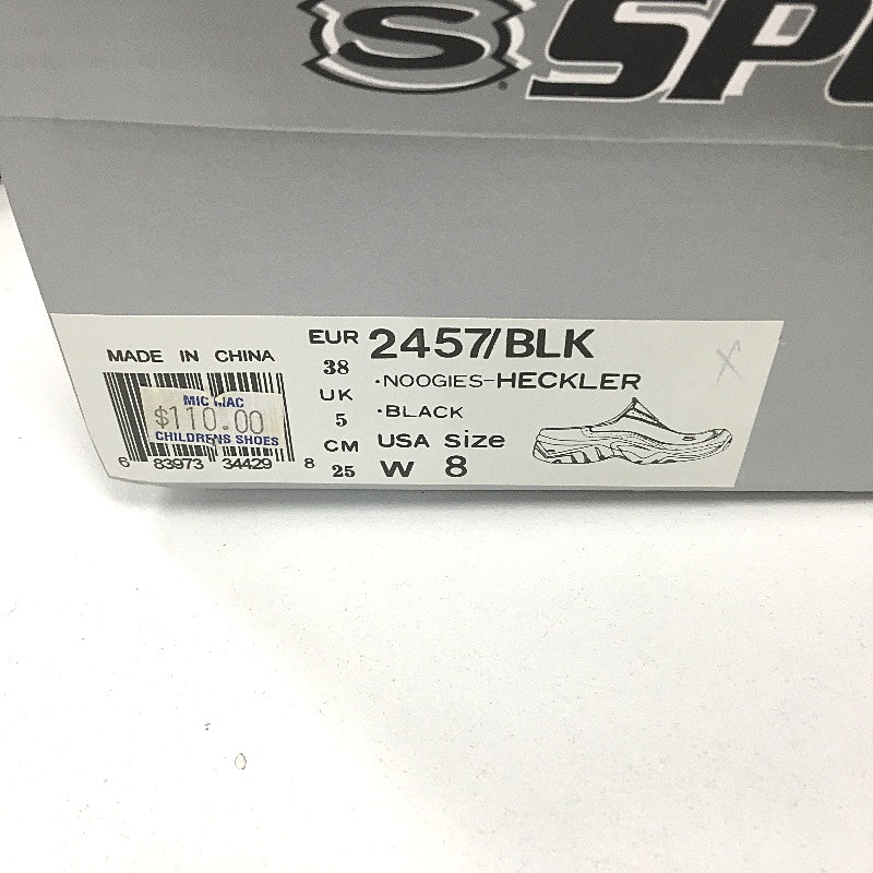 Skechers Sport Black Noogies Heckler Slider Sneakers Ladies Sze EUR 38 US 8 DEMO