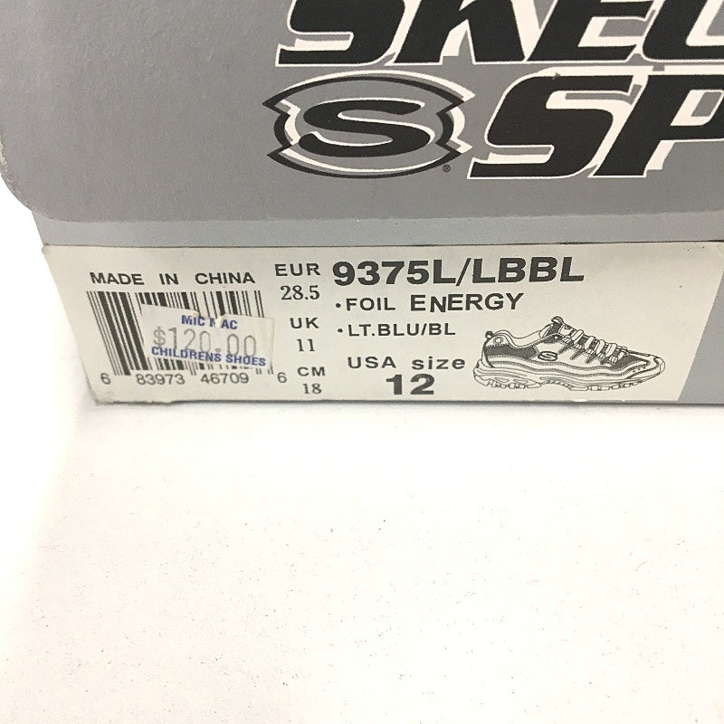 Skechers Sport Energy Light Blue Foil Sneakers Kids Sz EUR 28.5 US 12 18cm DEMO