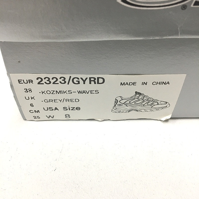 Skechers Sport Kozmiks Waves Grey Red Sneakers Ladies Size EUR 38 US 8 DEMO