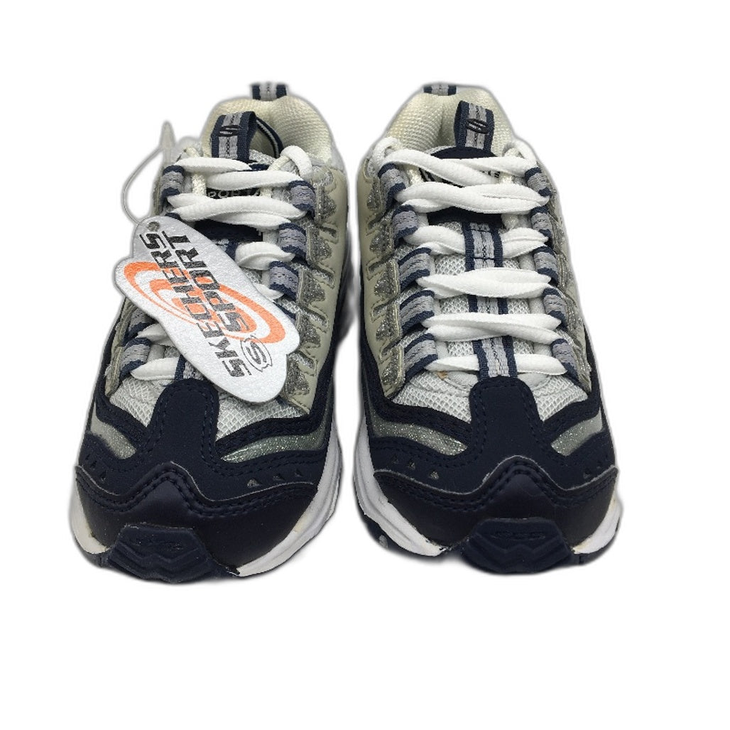 Skechers Sport Reflection Navy Grey Sneakers Kids Sze EUR 28.5 US 12 18cm DEMO