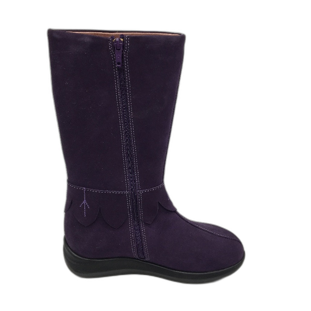 Kenzo Junior Myrtille Grape Embroidered Zip Up Boots Kids US 13.5 EUR31 19cm NEW