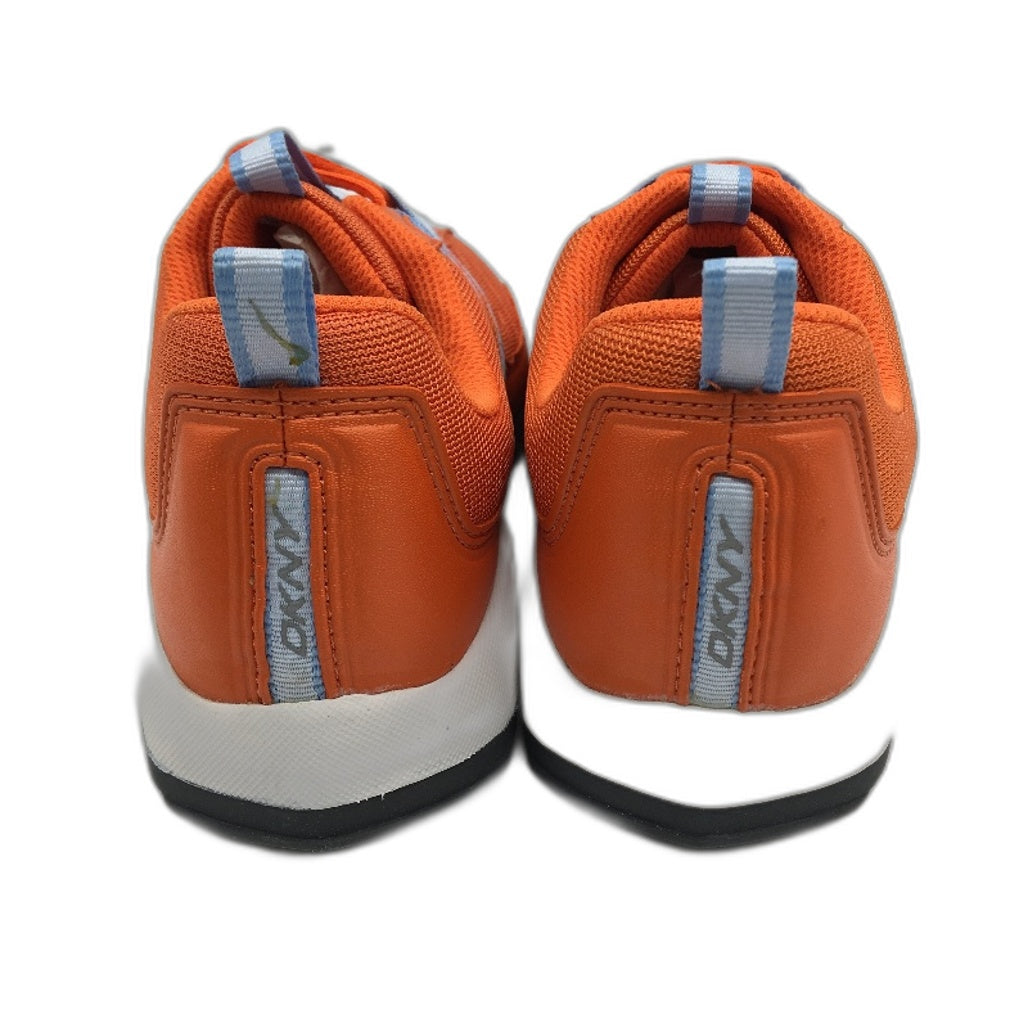DKNY Basic Orange Mesh Blue Accent Lace Up Sneaker Shoe Youth Size 3 22cm NEW