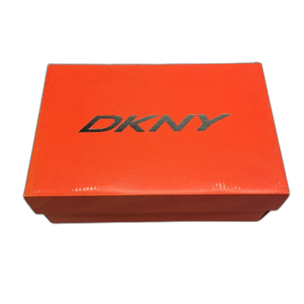 DKNY Basic Orange Mesh Blue Accent Lace Up Sneaker Shoe Youth Size 3 22cm NEW