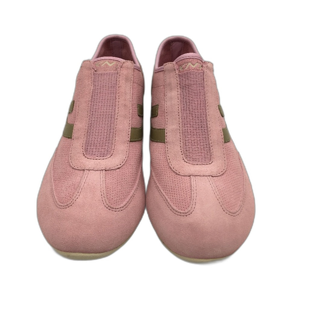 DKNY Pink & Tan Leather Lex Slip On Casual Sneaker Shoe Ladies Size US 10 NEW