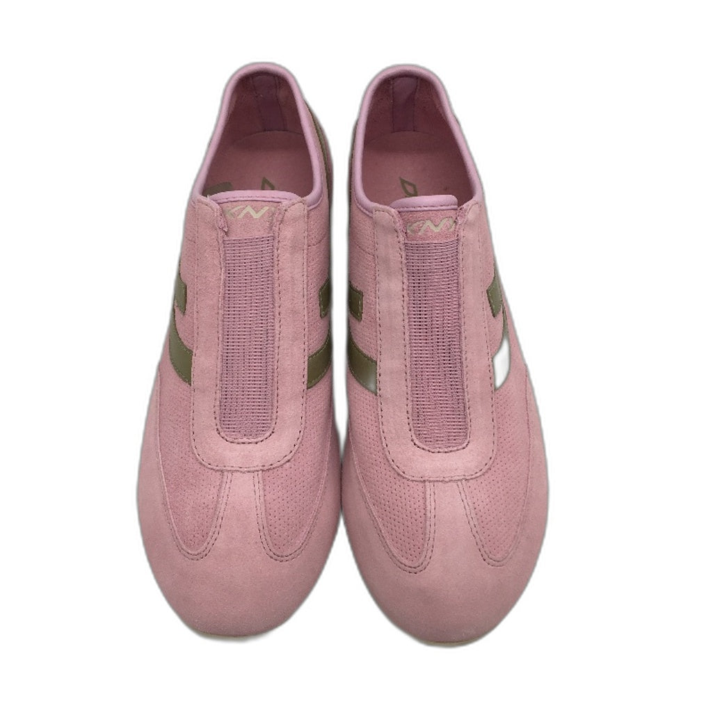 DKNY Pink & Tan Leather Lex Slip On Casual Sneaker Shoe Ladies Size US 10 NEW