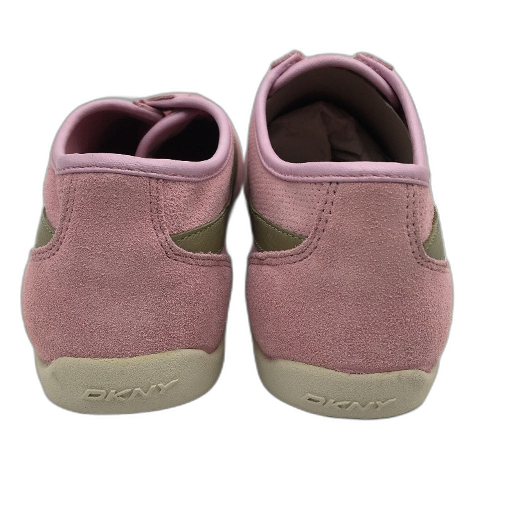 DKNY Pink & Tan Leather Lex Slip On Casual Sneaker Shoe Ladies Size US 10 NEW