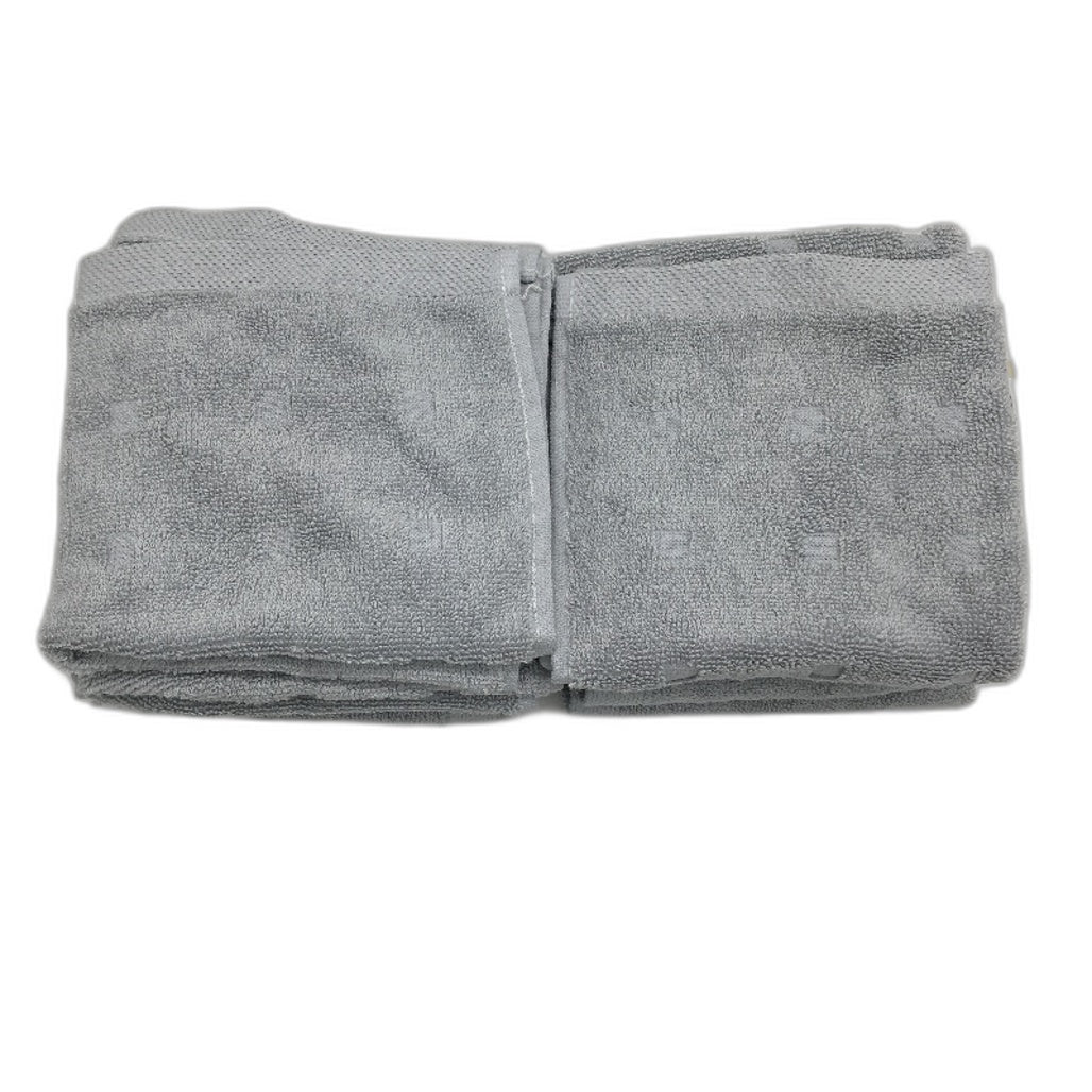 Kirkton House 10 Piece Silver Grey Square Patterned Luxe Face Washers Pack NEW