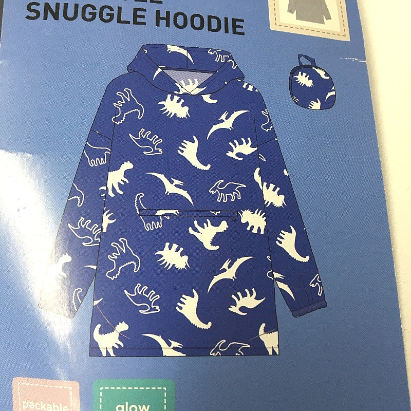 Lily & Dan Purple Star Burst Glow In Dark Packable Snuggle Hoodie 8-12Yr M/L NEW