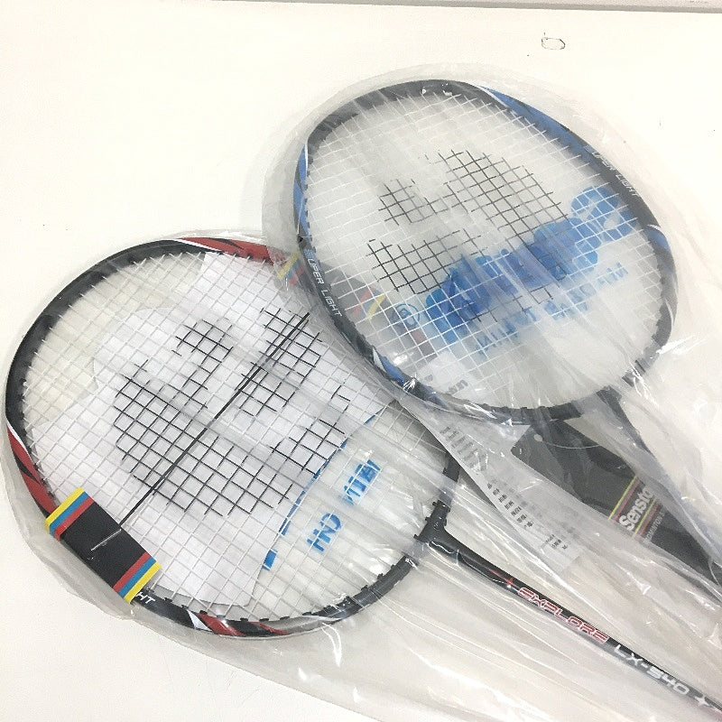 Senston Badminton Racket Set Of 2 Graphite Shaft Racquet Set With Carrry Bag NEW