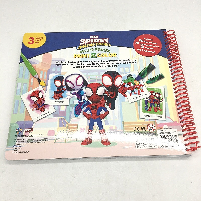 Spidey Amazing Friends Spiderman Deluxe Poster Paint & Colour Art Set Age 3+ NEW