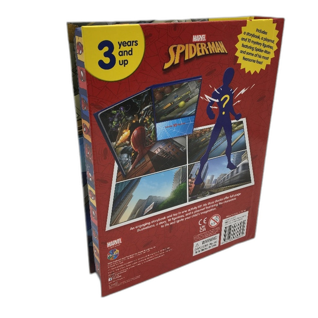 Marvel Spiderman My Busy Books Story Book With 10 Figurines & Play Mat Age 3+
