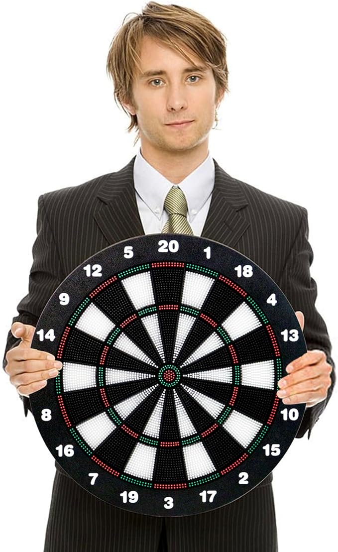 Safe Dartboard Game Set With 6 Soft Tip Darts For Kids Adults Full Size Board