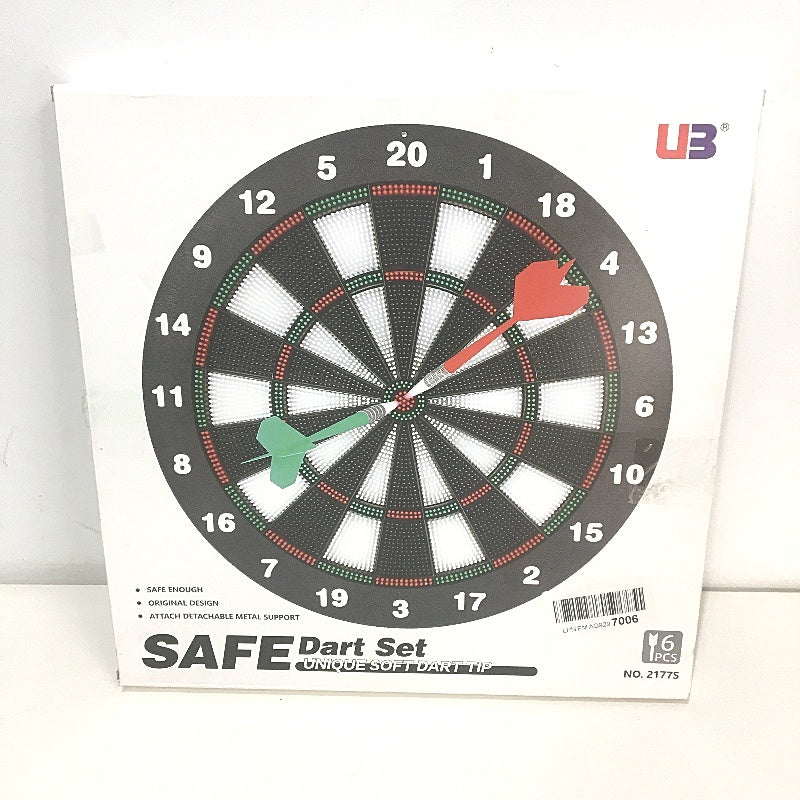 Safe Dartboard Game Set With 6 Soft Tip Darts For Kids Adults Full Size Board