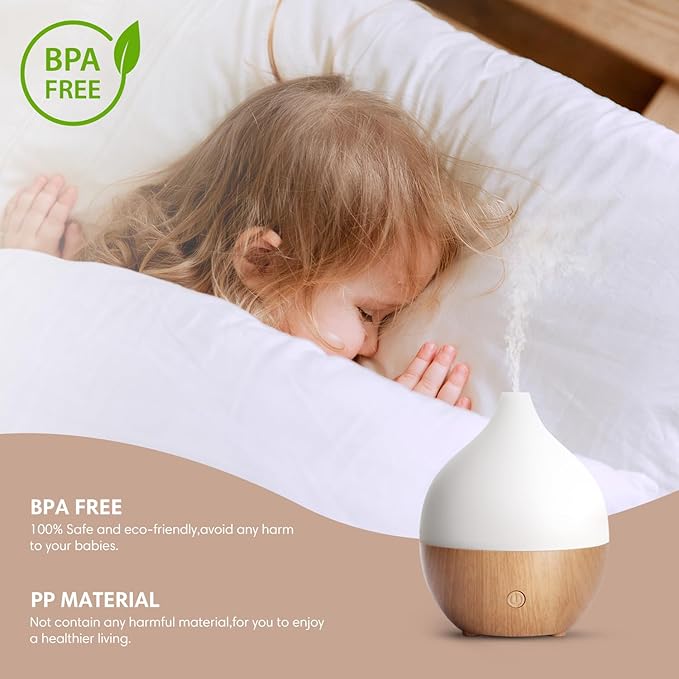 SALKING Mini Essential Oil Diffuser Aromatherapy Mist Humidifier Colour Lights