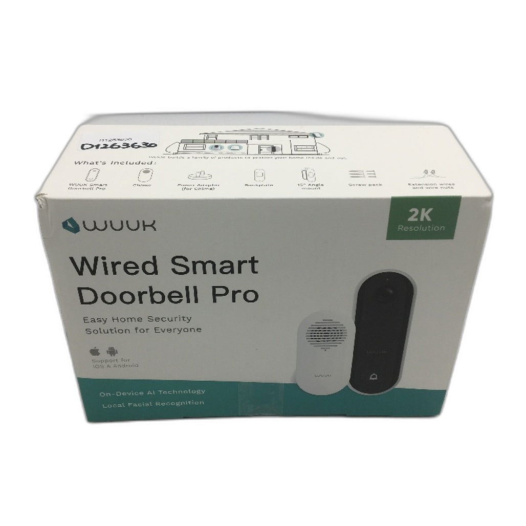 WUUK 2K Video Wired Smart Doorbell Pro Home Security Solution Facial Recognition