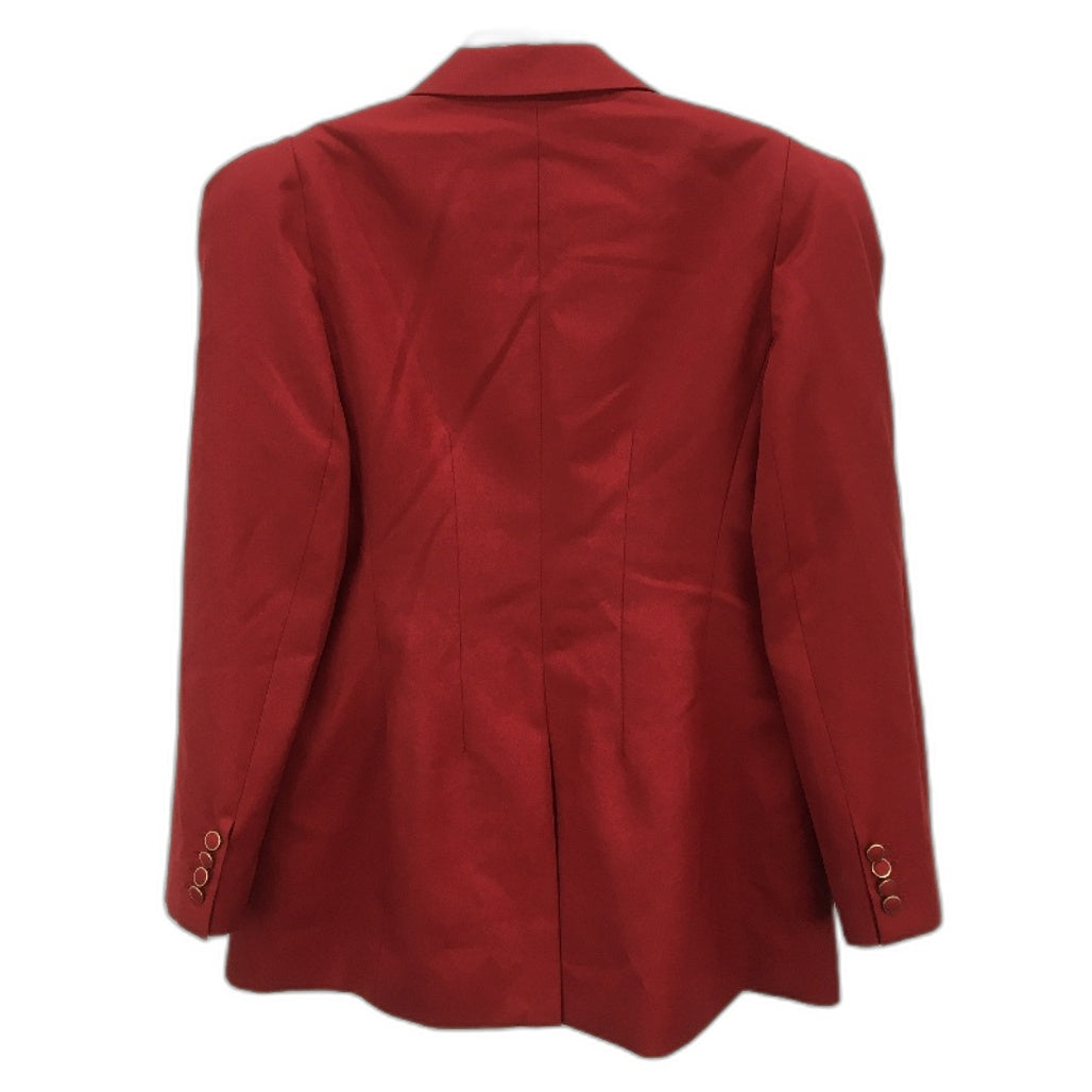 Country Road Wool Blend Lined Single Breasted Blazer Cherry Red Womens Size 14