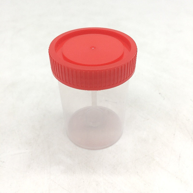 Plastic Cups 50 Pack 40 ML With Lid For Laboratory Testing Sample Collection NEW