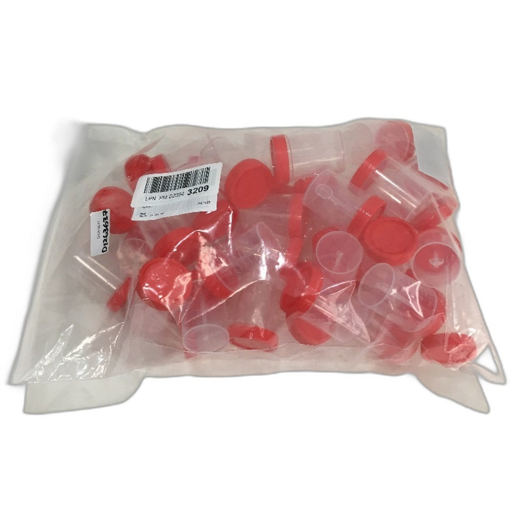 Plastic Cups 50 Pack 40 ML With Lid For Laboratory Testing Sample Collection NEW