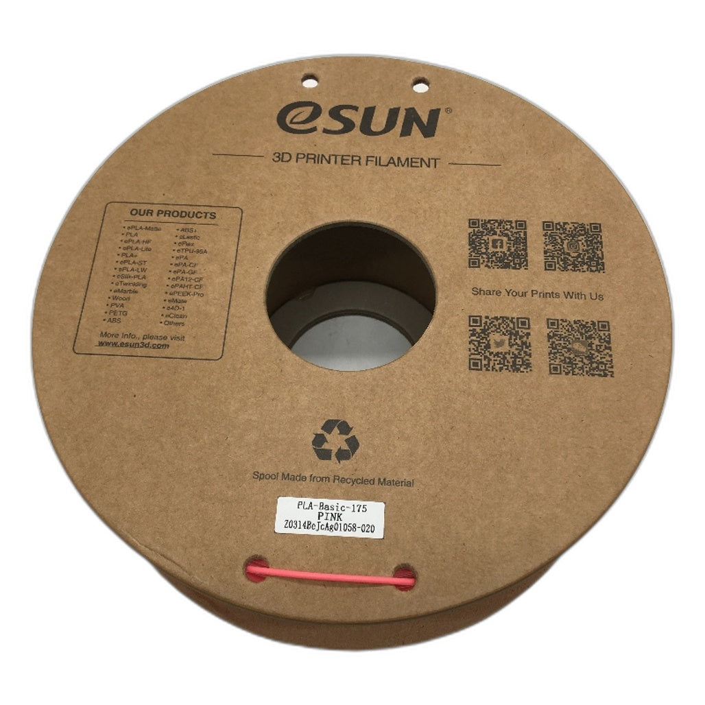 eSUN PLA Pink Basic 3D Printing Filament 1 75MM Diameter 1KG 210-230 C Degrees