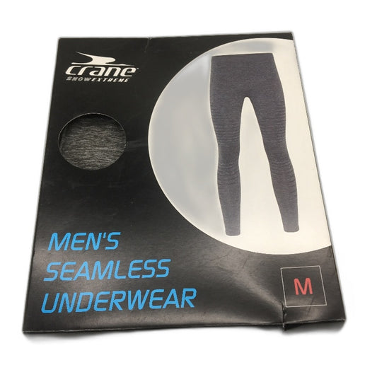 Crane Snow Extreme Soft Touch Grey Long Seamless Underwear Mens Size M NEW