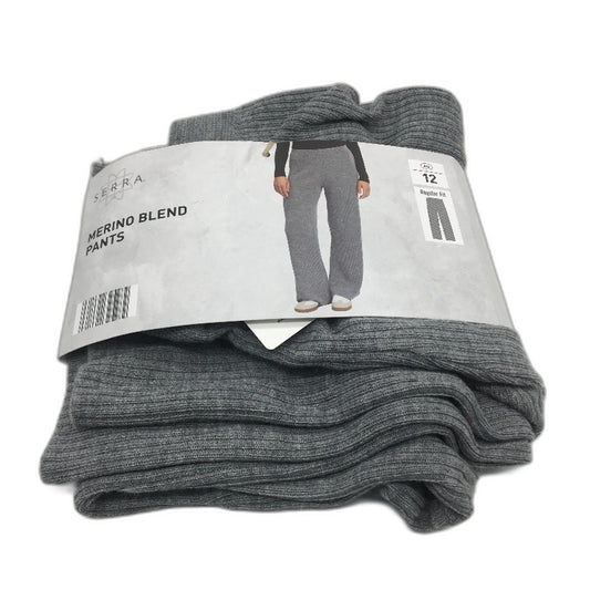 Serra Dark Grey Merino Wool Blend Regular Fit Pants Ladies Size 12 NEW