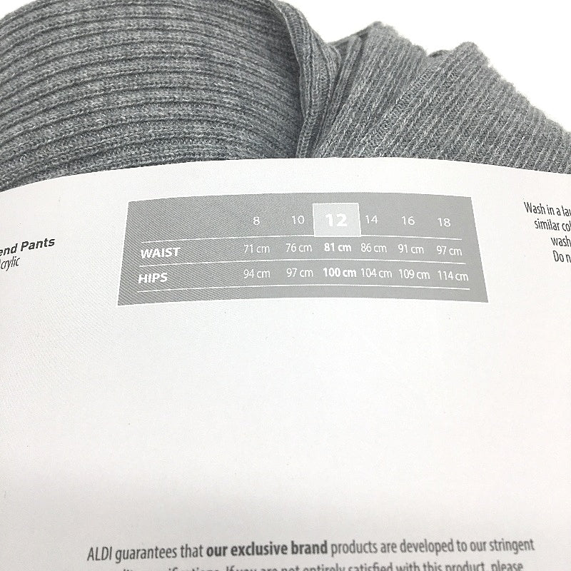 Serra Dark Grey Merino Wool Blend Regular Fit Pants Ladies Size 12 NEW