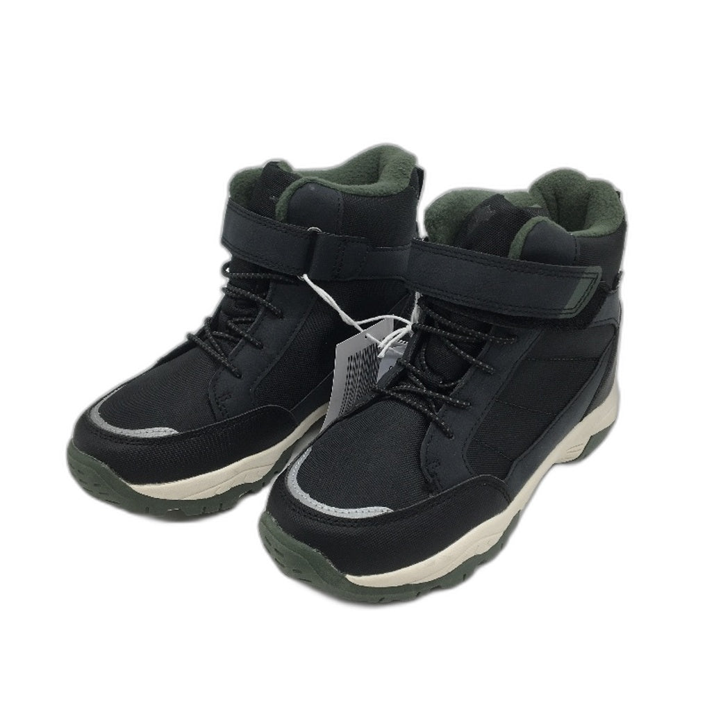 Crane Snow Extreme Thermoboots Fleece Lined Elastic Lace Black Childs Size 1 NEW