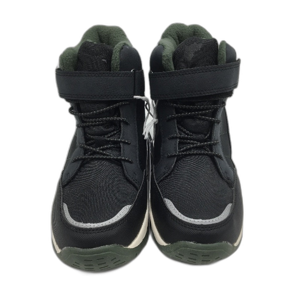 Crane Snow Extreme Thermoboots Fleece Lined Elastic Lace Black Childs Size 1 NEW