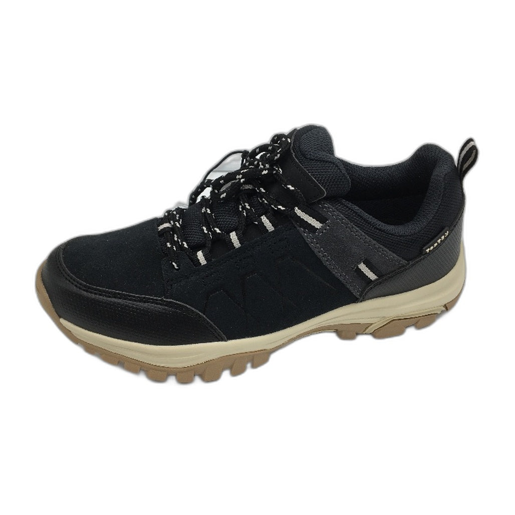Crane Hiking Low Cut Lace Up Black Leather Upper Sneaker Shoes Ladies Size 7 NEW