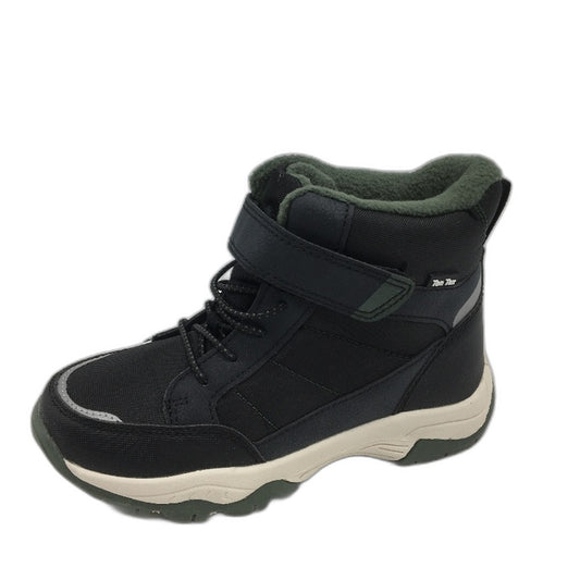 Crane Snow Extreme Thermoboots Fleece Lined Elastic Lace Black Child Size 13 NEW