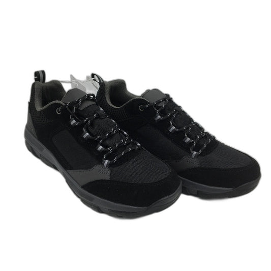 Crane Hiking Low Cut Leather Upper Lace Up Black Sneaker Shoes Mens Size 10 NEW