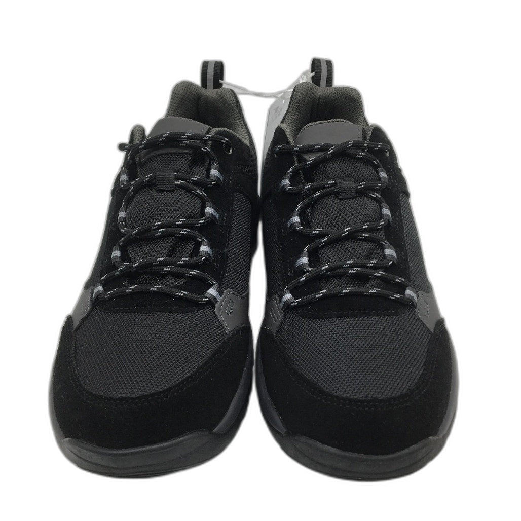 Crane Hiking Low Cut Leather Upper Lace Up Black Sneaker Shoes Mens Size 10 NEW