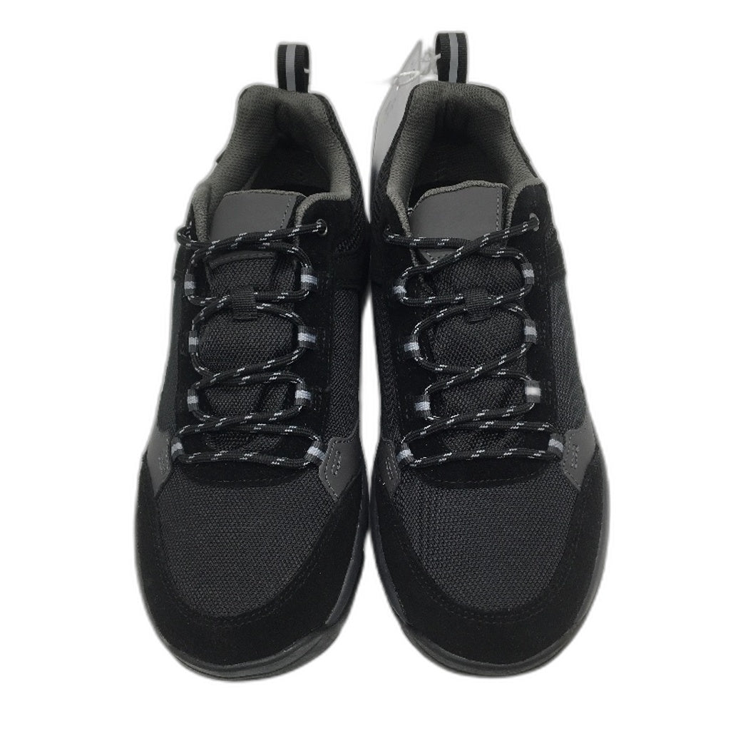 Crane Hiking Low Cut Leather Upper Lace Up Black Sneaker Shoes Mens Size 10 NEW