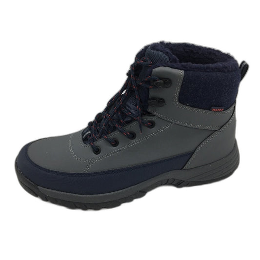 Crane Snow Extreme Thermoboots Fleece Lined Lace Up Grey Navy Mens Size 10 NEW