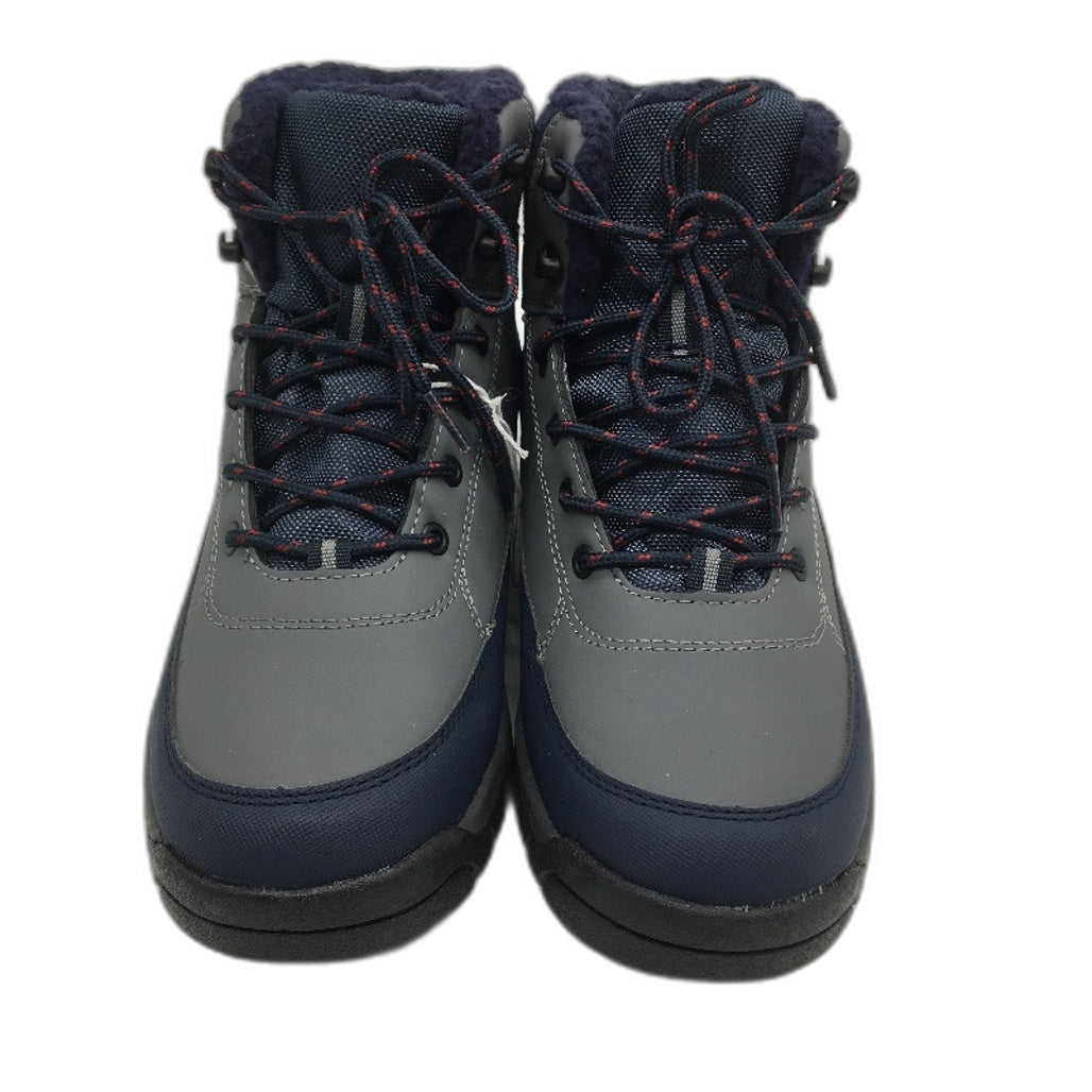 Crane Snow Extreme Thermoboots Fleece Lined Lace Up Grey Navy Mens Size 10 NEW