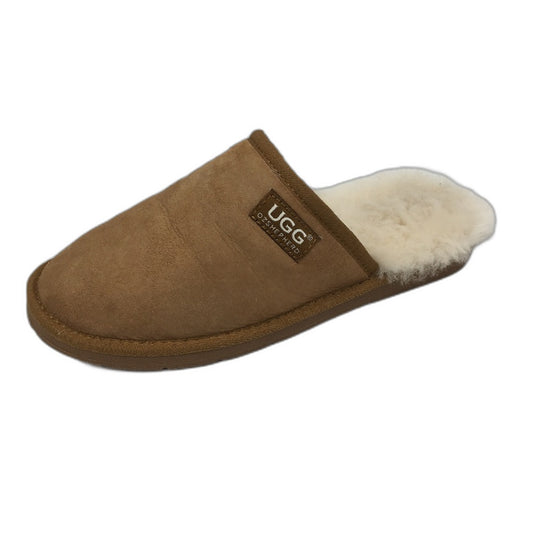 UGG Oz Sheppherd Sheepskin Chestnut Scuff Slippers Size Mens 10 Ladies 12 NEW