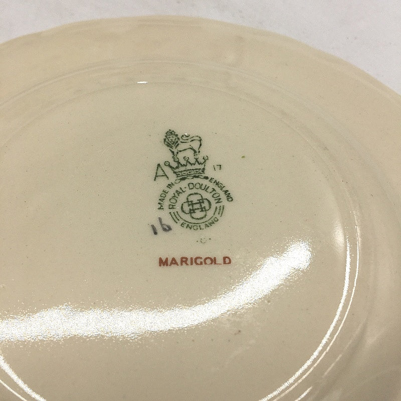 VINTAGE Royal Doulton 18 Piece Marigold D5126 Bone China Teacup Sets