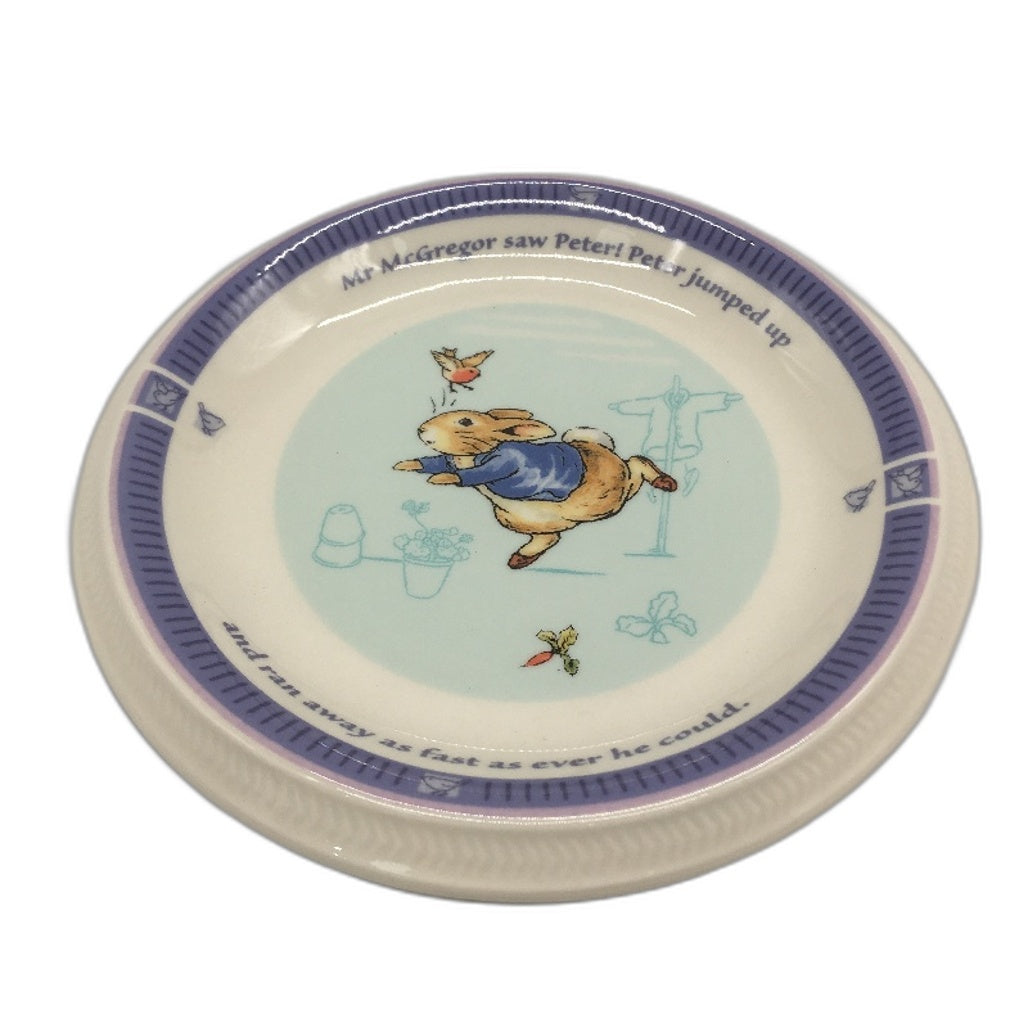 VINTAGE Wedgwood 2001 Peter Rabbit 3 Piece Porcelain Dinnerware Set