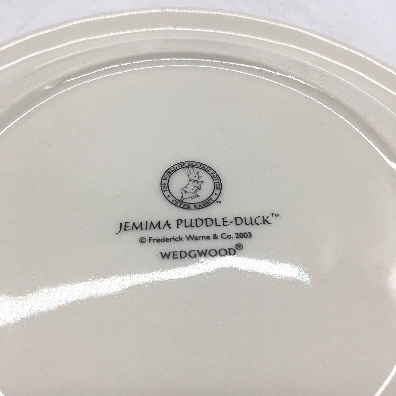 VINTAGE Wedgwood 2003 Jemima Puddle-Duck 3 Piece Porcelain Dinnerware Set