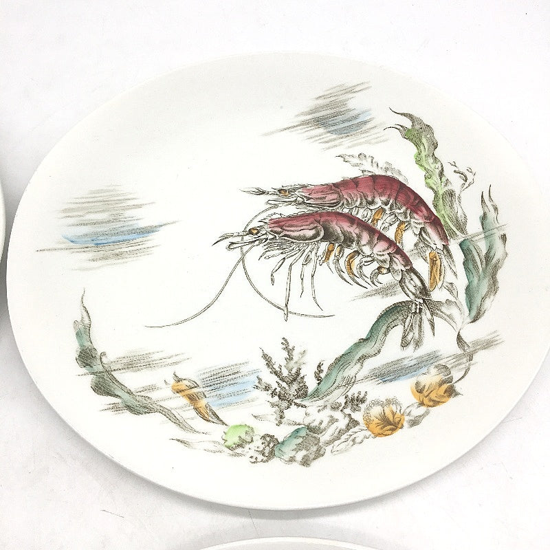 VINTAGE Johnson Bros Seafare 4pcs Handpainted Sea Creature Decorative Plate