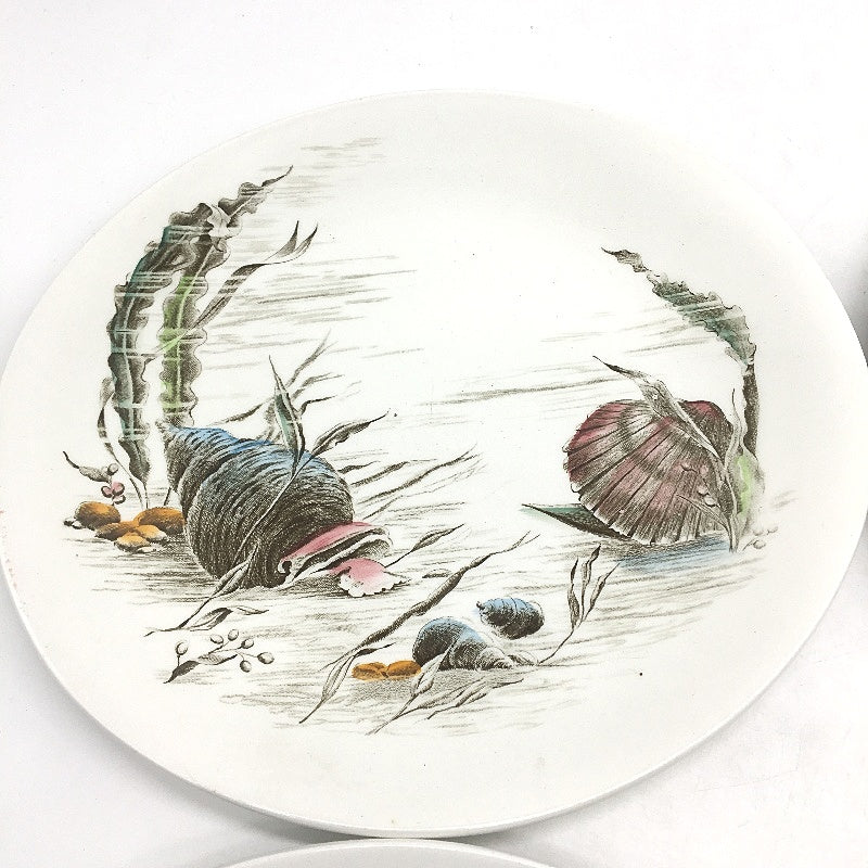 VINTAGE Johnson Bros Seafare 4pcs Handpainted Sea Creature Decorative Plate