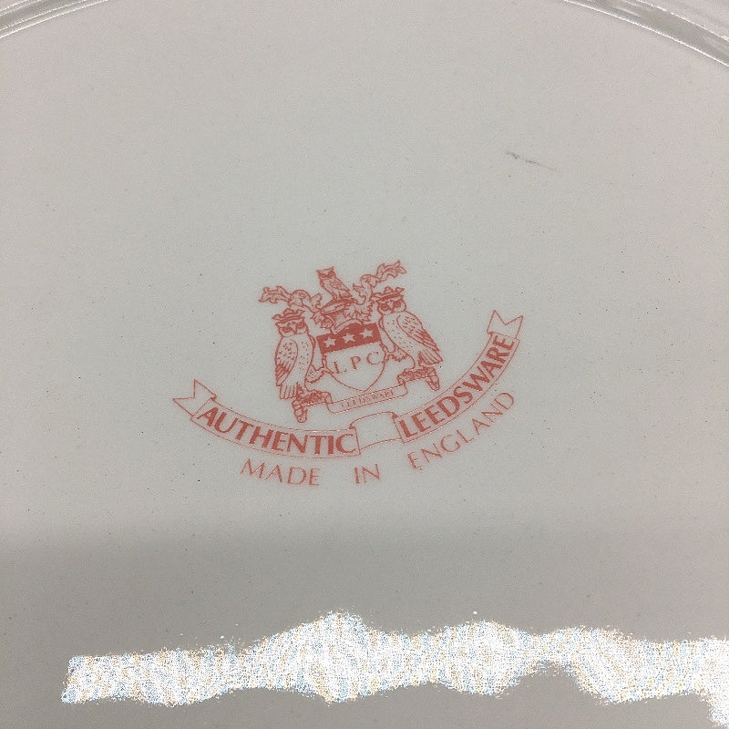 VINTAGE Leedsware Creamware Pierced 27cm Porcelain White Plate