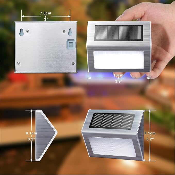 XLUX S60 6 Pack Warm White Light Outdoor Solar Patio Fence Lights NEW