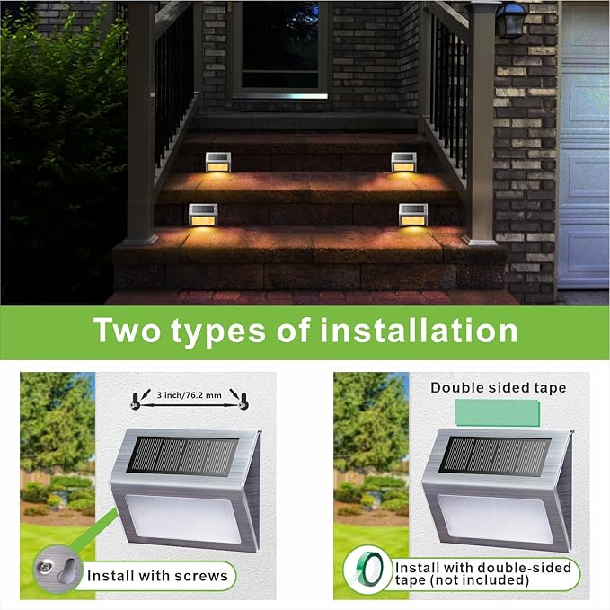 XLUX S60 6 Pack Warm White Light Outdoor Solar Patio Fence Lights NEW